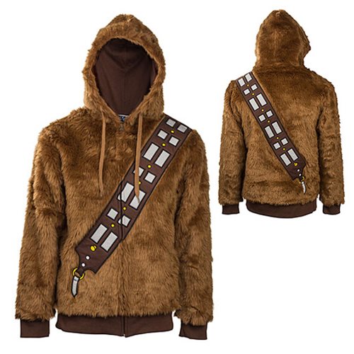 Star Wars Chewbacca Hooded Costume Fleece Zip-Up Hoodie